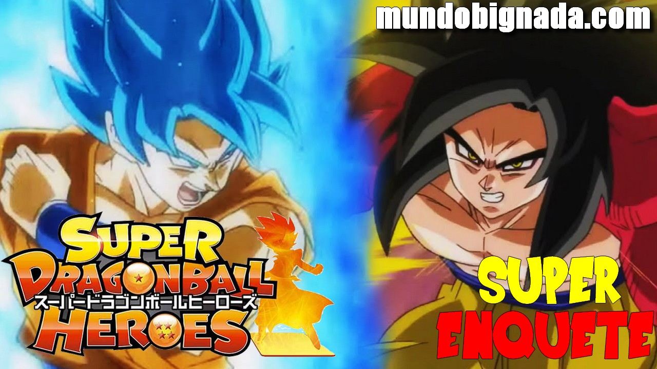 Super Enquete - Goku SSJ Blue Vs. Goku SSJ4 - Quem vencerá em Super Dragon Ball Heroes