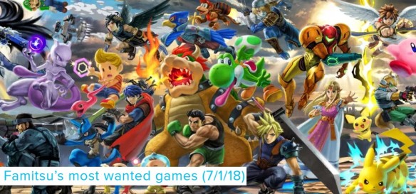 Famitsu´s Most Wanted Games (07 01 18) - Super Smash Bros Ultimate chega no topo