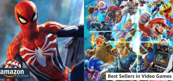 Amazon Best Sellers Games (09 16 18) - Spider-Man PS4 no topo das vendas pela terceira semana e Super Smash Bros Ultimate em segundo