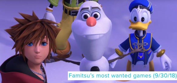 Famitsus Most Wanted Games (9 30 18) - Kingdom Hearts III em 1º lugar nos mais esperados