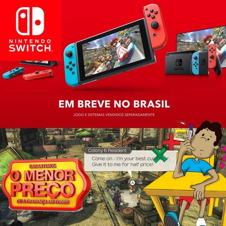 Nintendo Switch será oficialmente lançado no Brasil