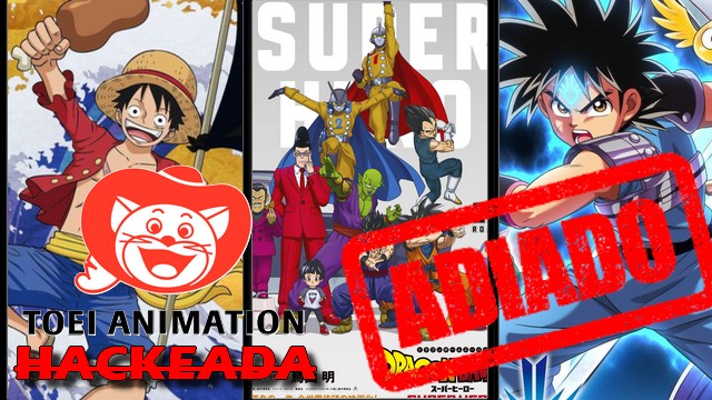 Toei Animation Hackeada - Dragon Ball Super Super Hero, One Piece, Dragon Quest Adventure of Dai, Delicius Party Precure e Digimon Ghost Game Adiados